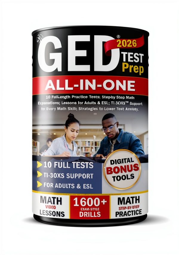 GED Math Study Guide Kindle Edition by EduPrep 405‑Page Test Prep-0